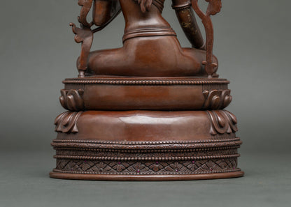 Oxidized Green Tara Statue | Tibetan Art for for Prayer & Practices