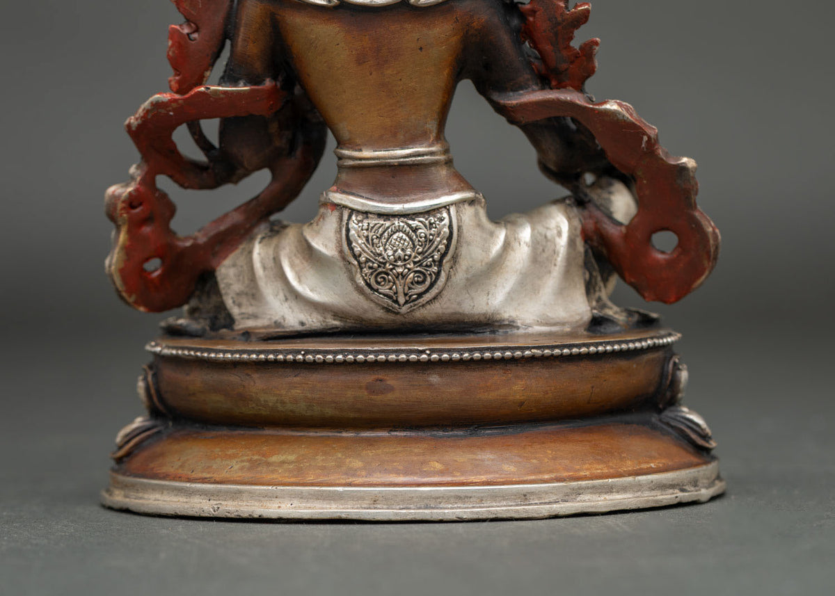 Green Tara Copper Statue In Oxidized Finish | Tibetan Buddhist Figurine