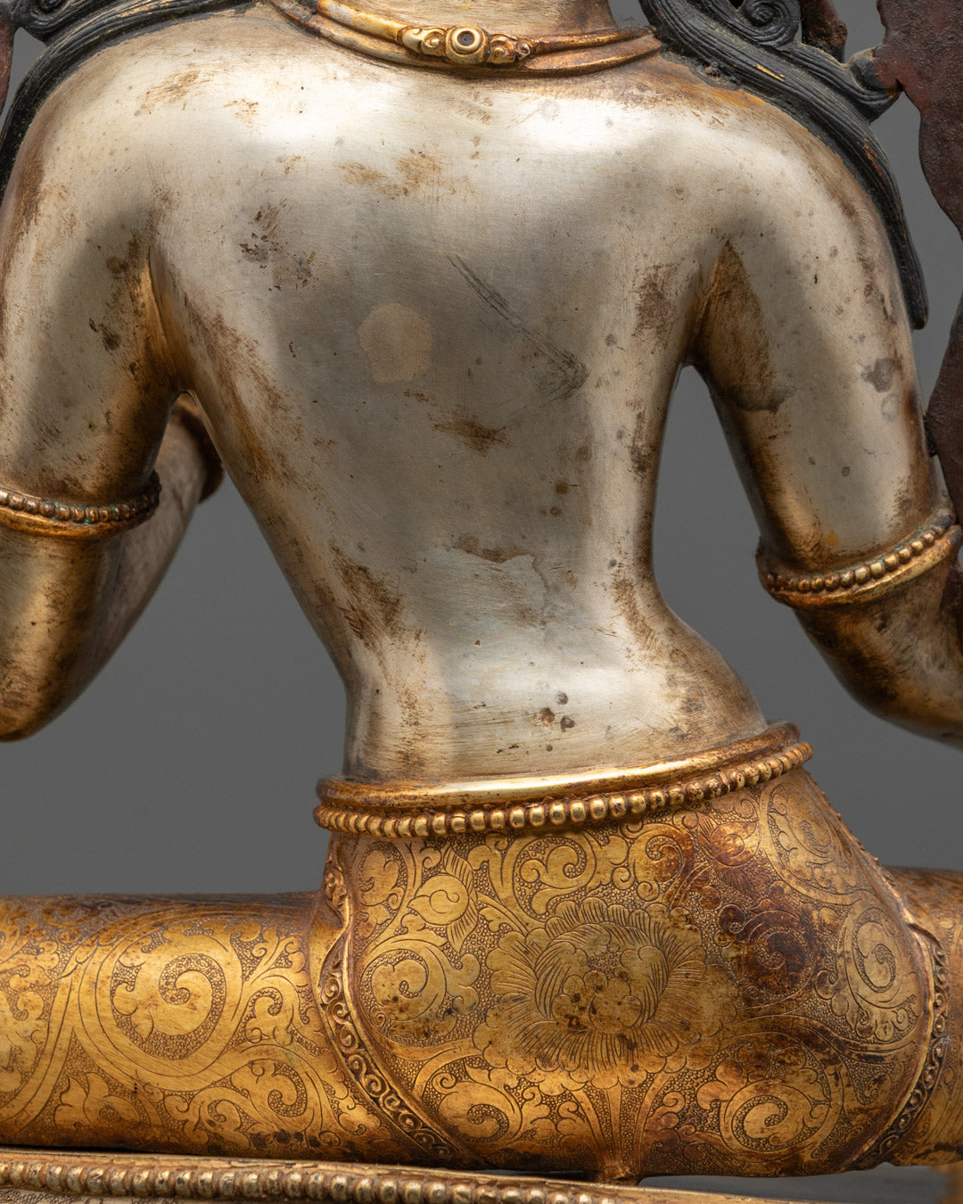 Silver-Plated Tibetan Green Tara Statue