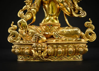 Finest Green Tara Statue – Collector's Grade Buddhist Sculpture