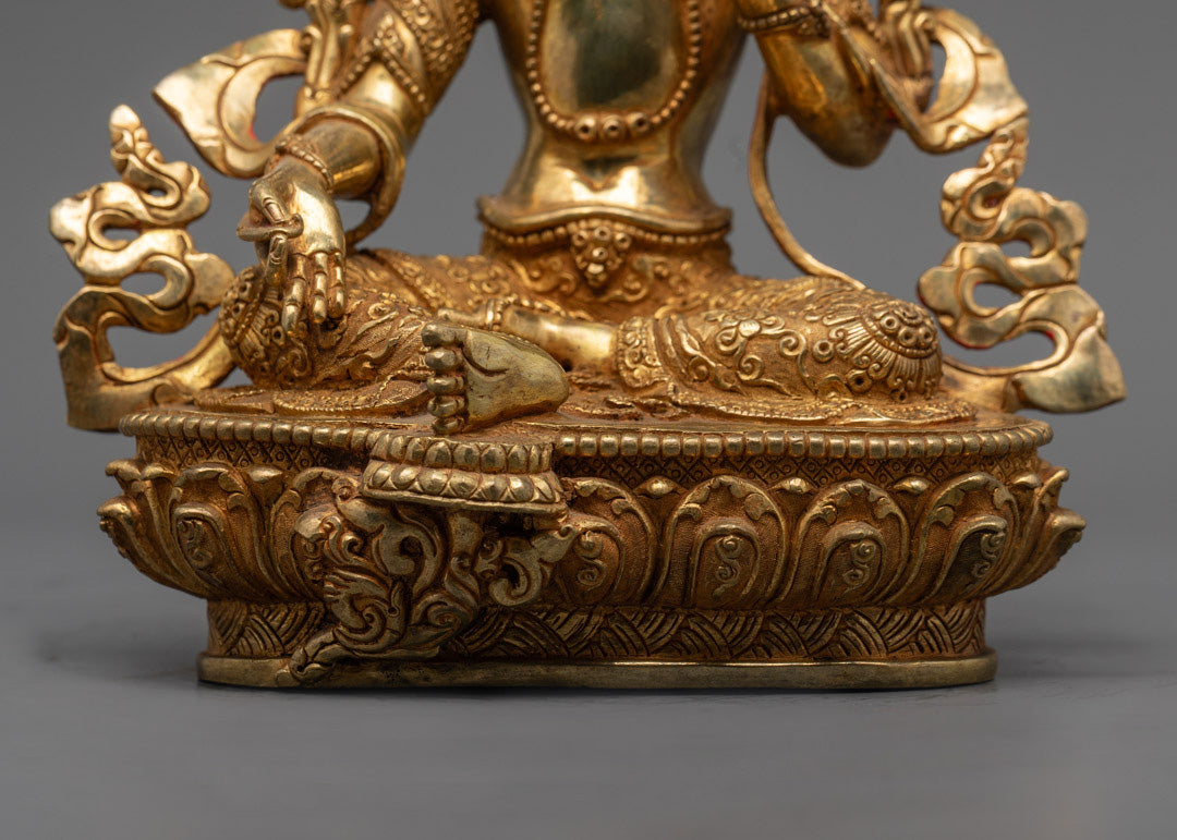 Authentic Green Tara Statue | Handmade Nepalese Sculpture