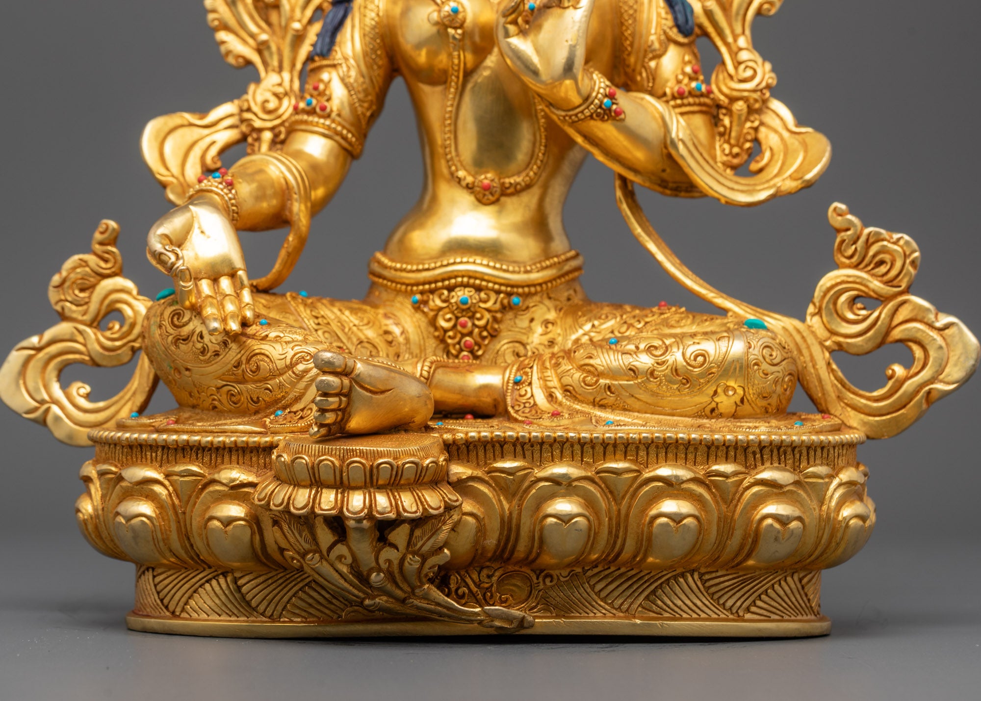 Premium Hand-Carved Green Tara Statue from Nepal