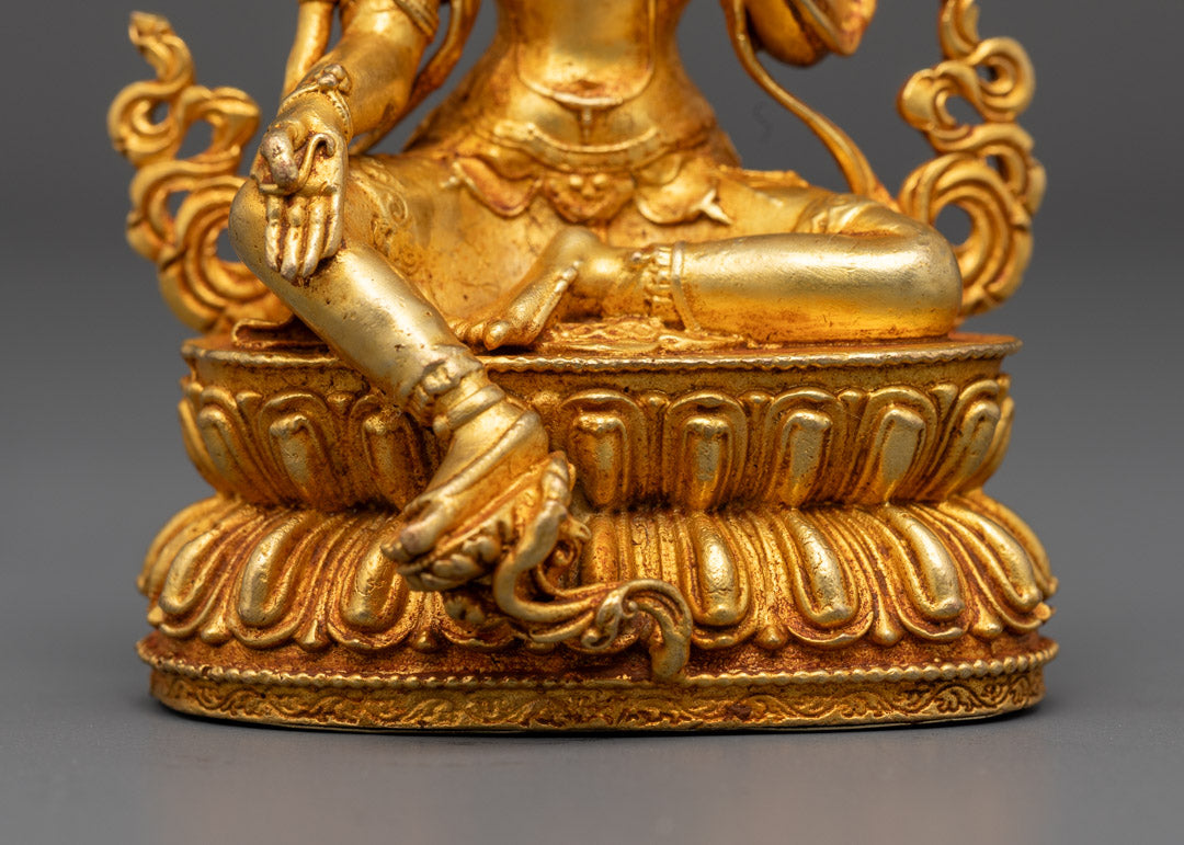 Traditional Green Tara Statue | Tibetan Buddhist Artwork