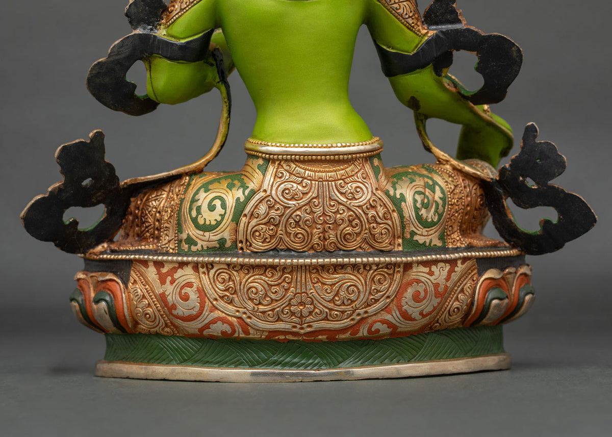 Green Tara Statue | Traditional Nepalese Buddhist Art