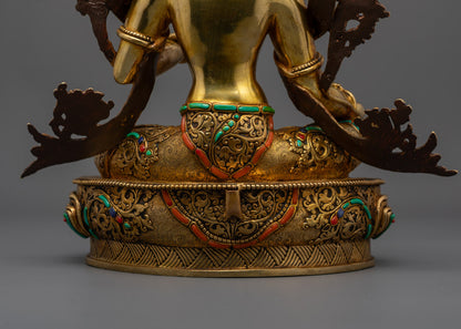 Traditional Green Tara Statue | Himalayan Healing Goddess