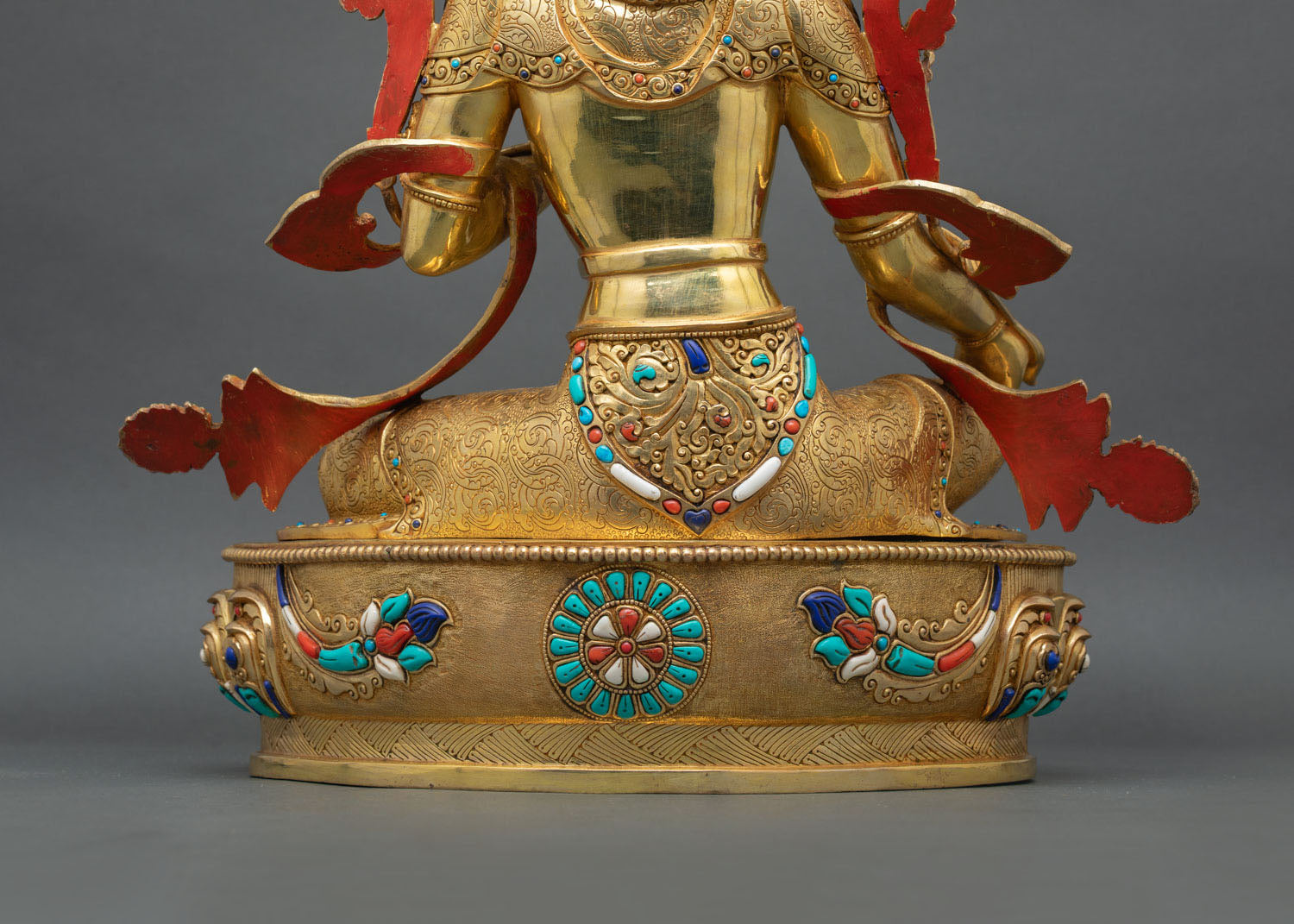 Buddhist Green Tara – Gold Gilded Copper Statue from Nepal