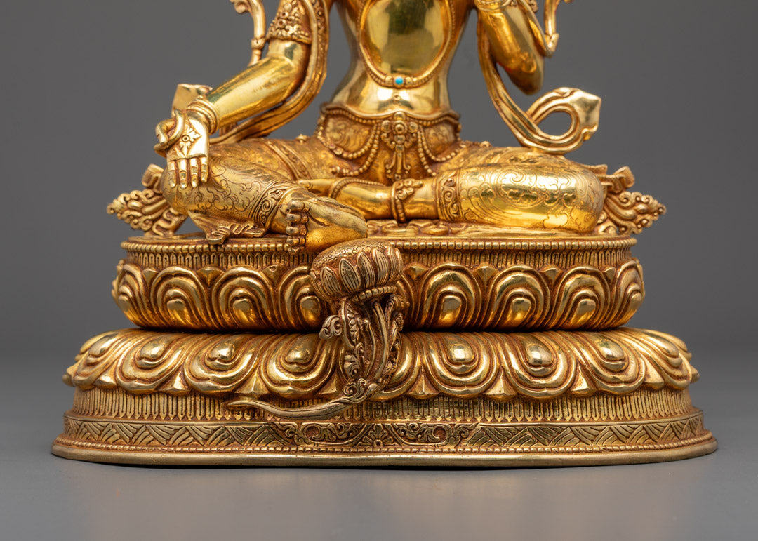 Authentic Green Tara Sculpture | Tibetan Buddhist Artwork