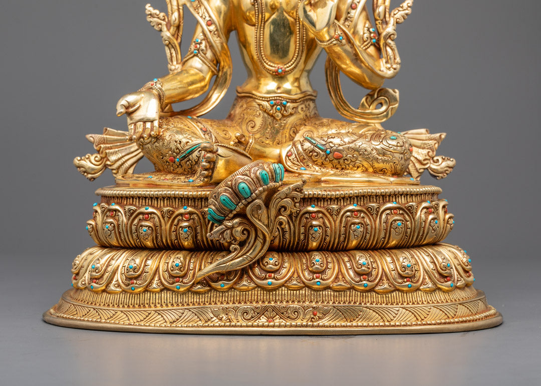 Beautiful Green Tara Statue | Traditional Himalayan Buddhist Art