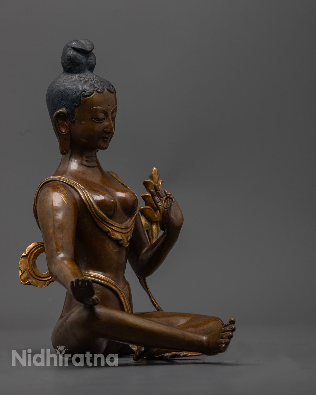Nepalese Green Tara Statue | Lost Wax Handmade Art