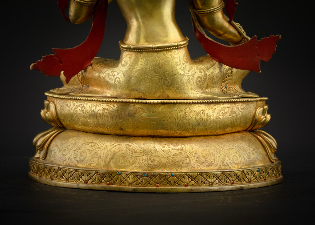 Masterpiece Buddhist Green Tara Statue | Tibetan Art Statue