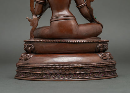 Tibetan Green Tara Statue for Meditation | Authentic Newari Craft