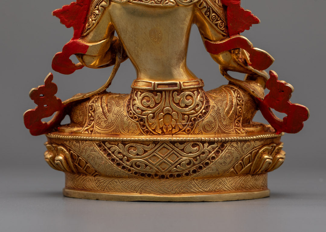 Elegant Green Tara Statue | Handmade Tibetan Symbol of Healing