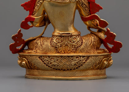 Elegant Green Tara Statue | Handmade Tibetan Symbol of Healing