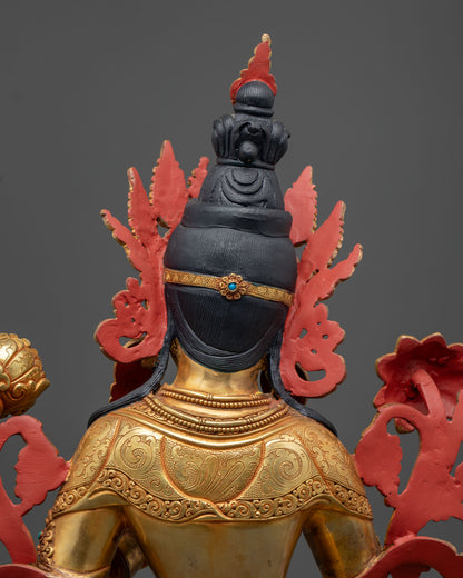 Hand-Carved Jetsun Dolma Statue from Nepal – Goddess of Compassion
