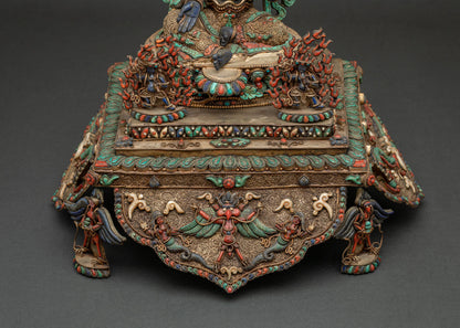 Lapis Lazuli Green Tara Statue | Compassionate Mother of All Buddhas