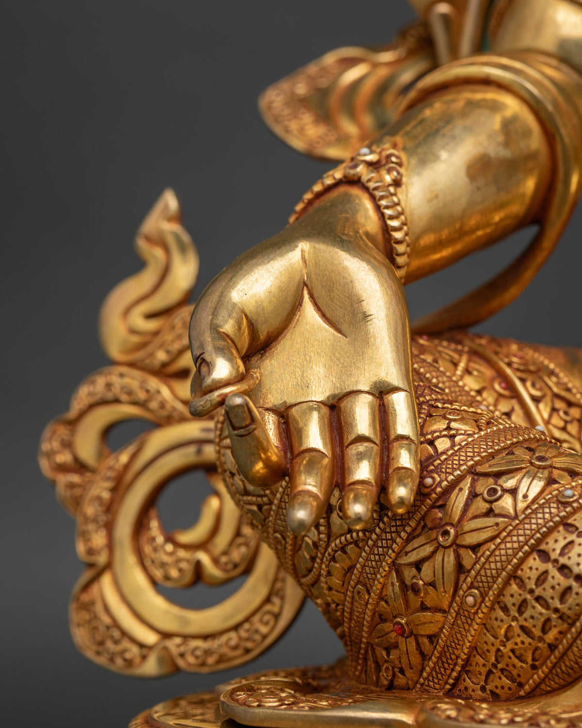 Hand-Carved Green Tara Figurine | Embodiment of Swift Protection