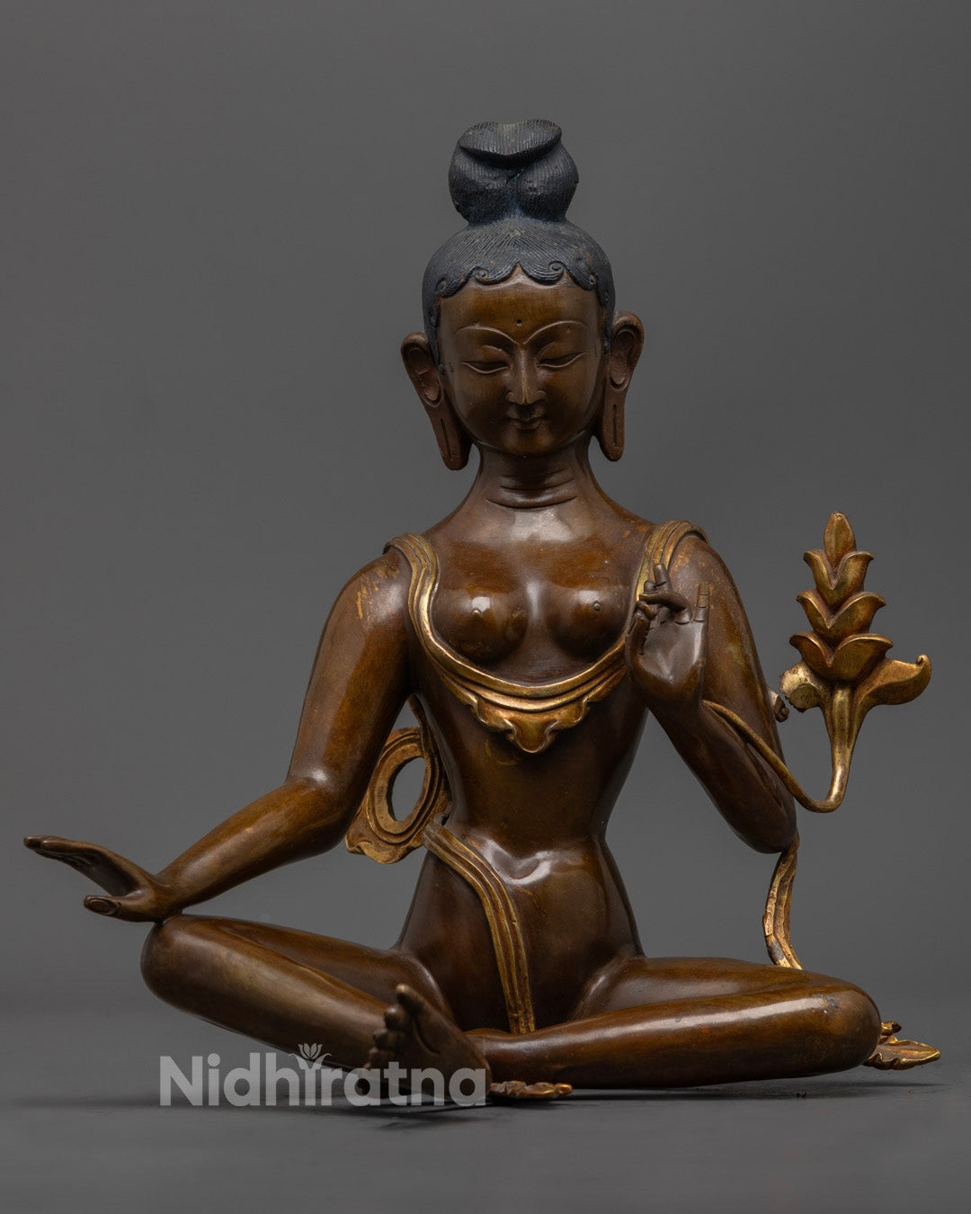 Nepalese Green Tara Statue | Lost Wax Handmade Art