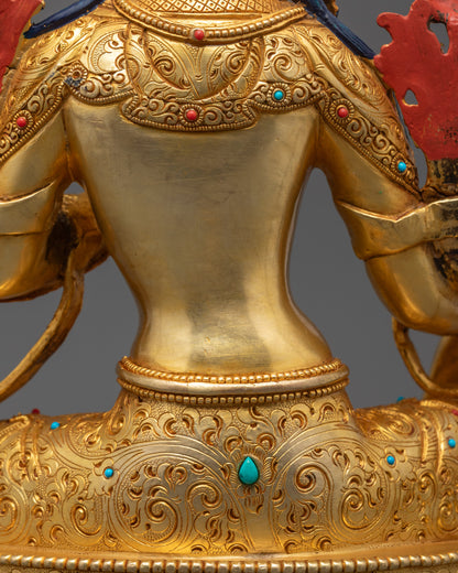 Premium Hand-Carved Green Tara Statue from Nepal