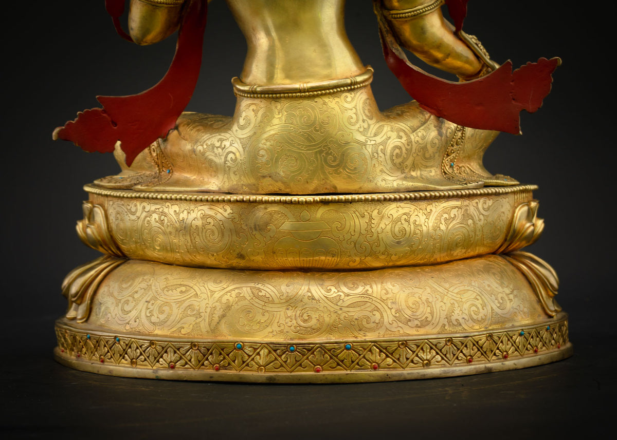 Masterpiece Buddhist Green Tara Statue | Tibetan Art Statue