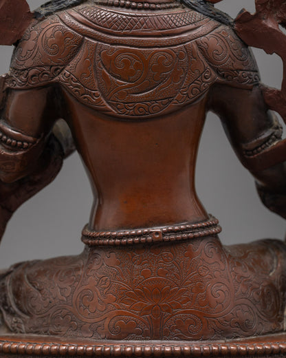 Traditional Tibetan Green Tara Statue | Himalayan Sacred Art