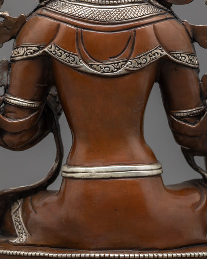 Sacred Green Tara Statue | Oxidized Buddhist Goddess Idol