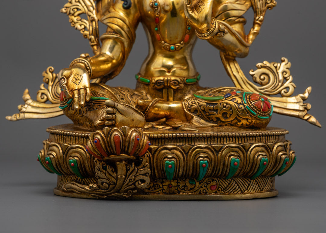 Traditional Green Tara Statue | Himalayan Healing Goddess