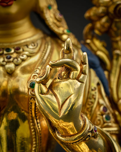 Finest Green Tara Statue – Collector's Grade Buddhist Sculpture