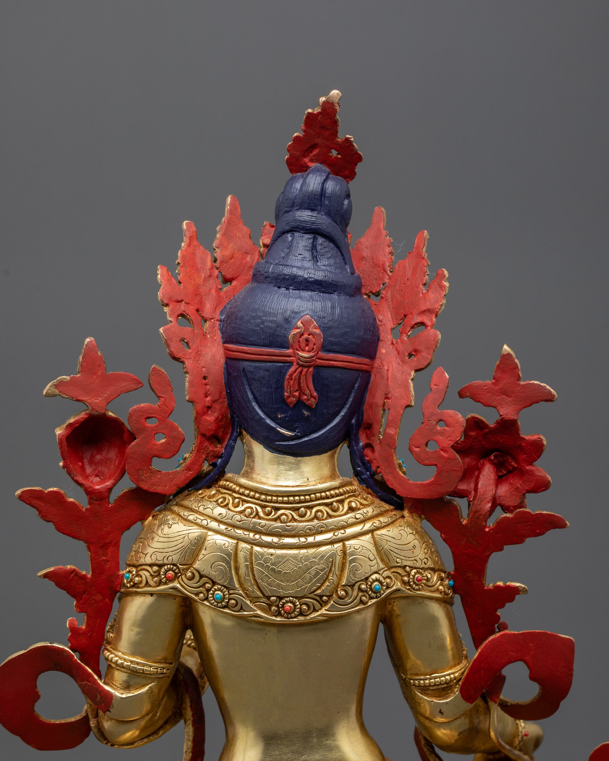 Handmade Green Tara Statue | Nepalese Buddha Sculpture for Blessings