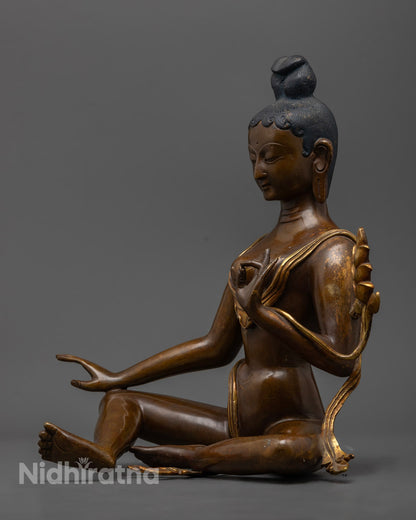 Nepalese Green Tara Statue | Lost Wax Handmade Art