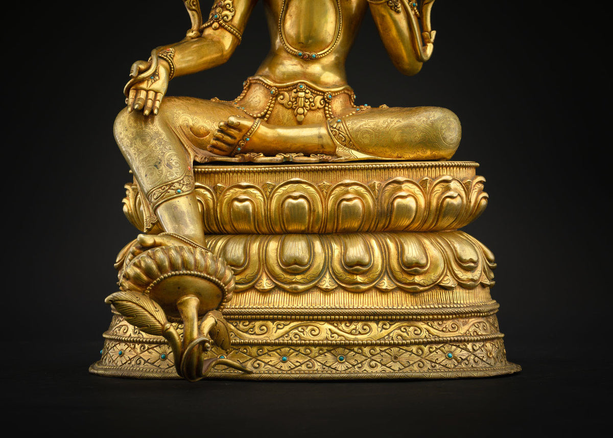 24" Buddhist Green Tara Statue | Himalayan Sacred Art