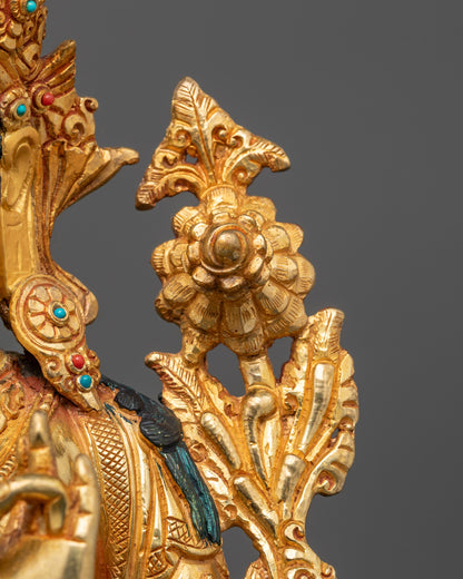 Green Tara Statue | Nepal Artisan Hand-Carved Buddhist Sculpture