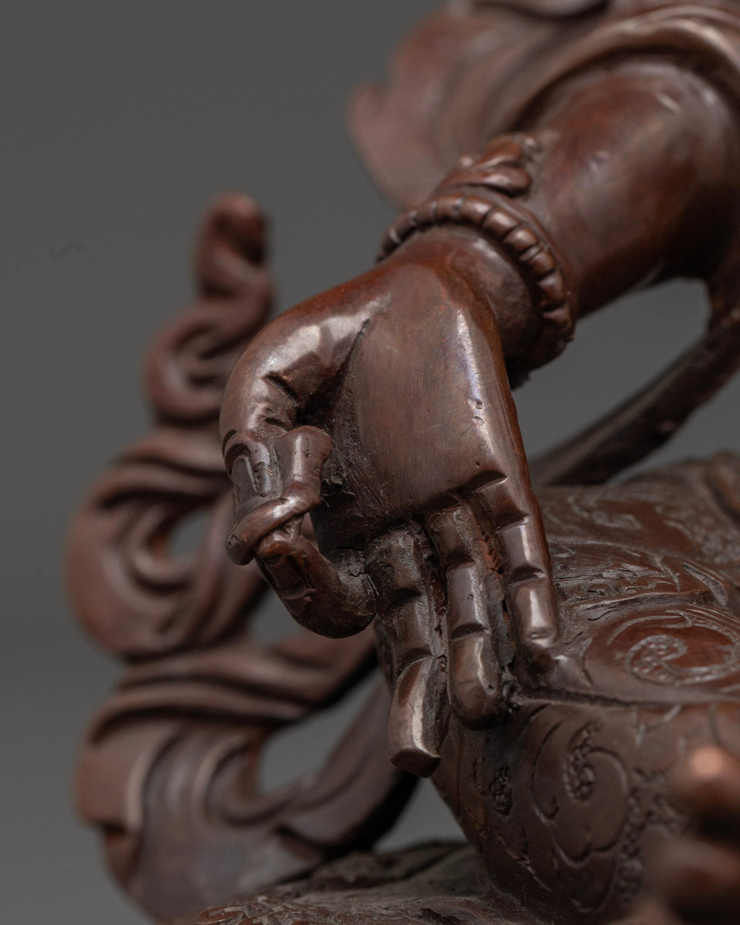 Oxidized Copper Green Tara Statue | Tibetan Buddhist Art