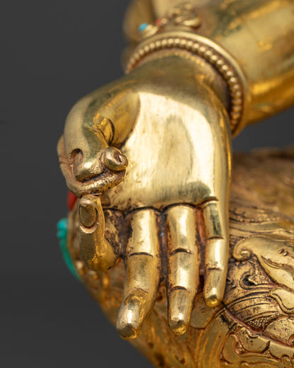 Green Tara Bodhisattva Statue | Sacred Tibetan Sculpture