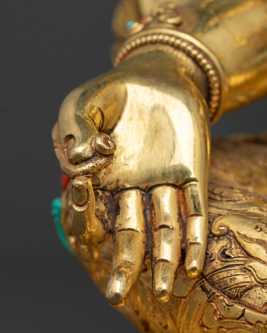 Green Tara Bodhisattva Statue | Sacred Tibetan Sculpture