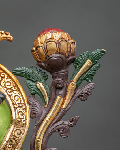 Green Tara Sculpture – Hand-Painted Mother of Liberation Statue