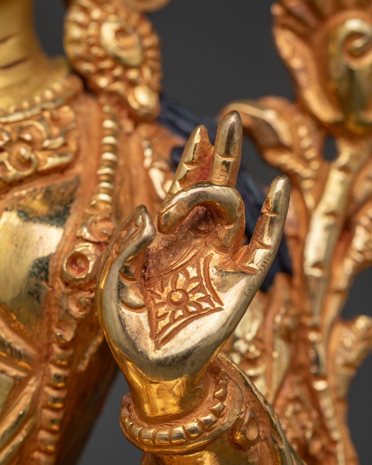Handmade Green Tara Statue | Tibetan Buddhist Altar Decor