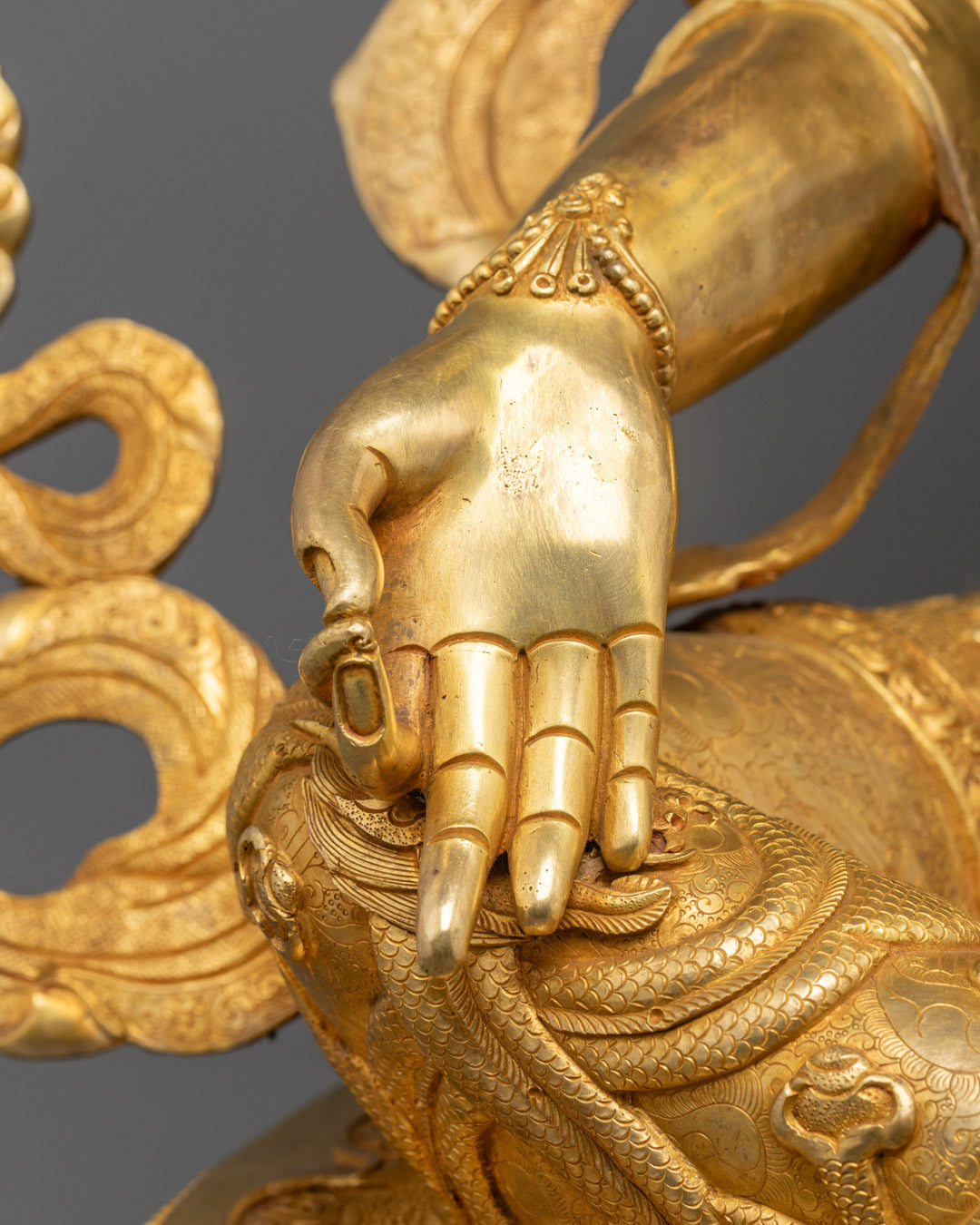 Nepalese Green Tara Statue in Traditional Lost Wax Copper