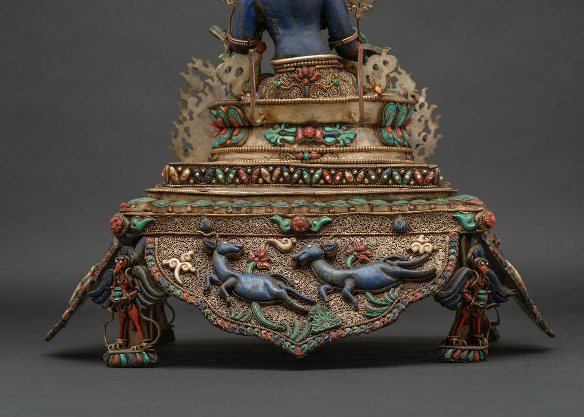 Lapis Lazuli Green Tara Statue | Compassionate Mother of All Buddhas