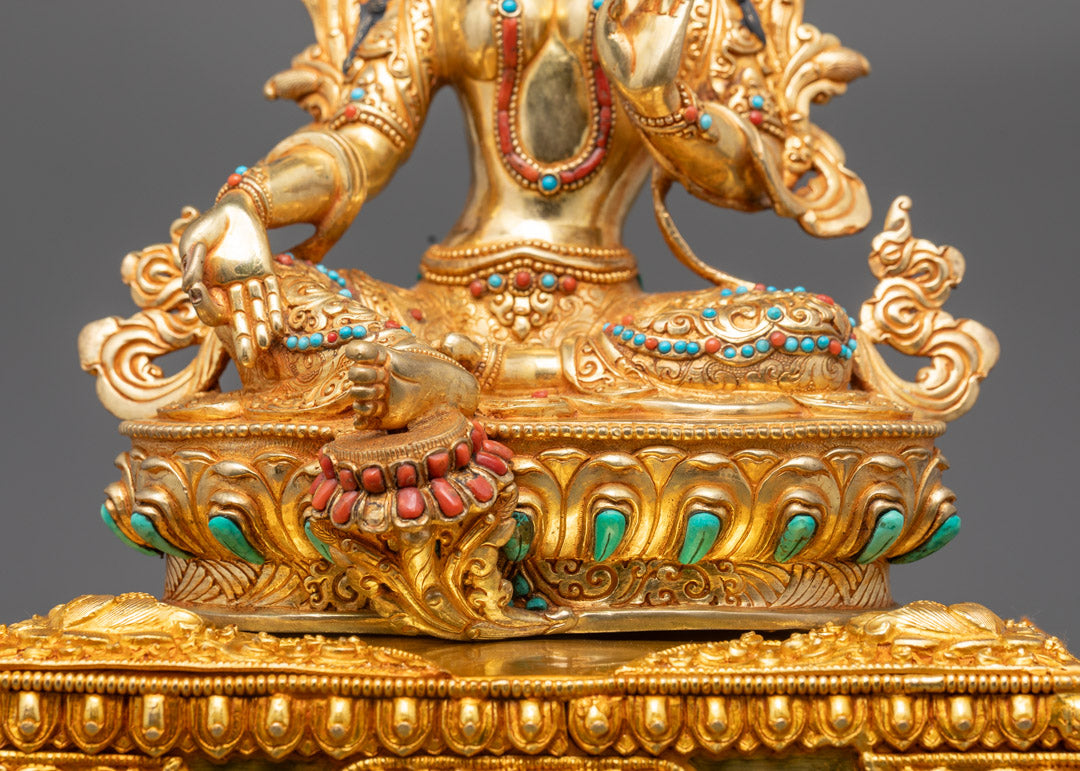 Handmade Premium Green Tara Sculpture | Buddhist Goddess of Compassion