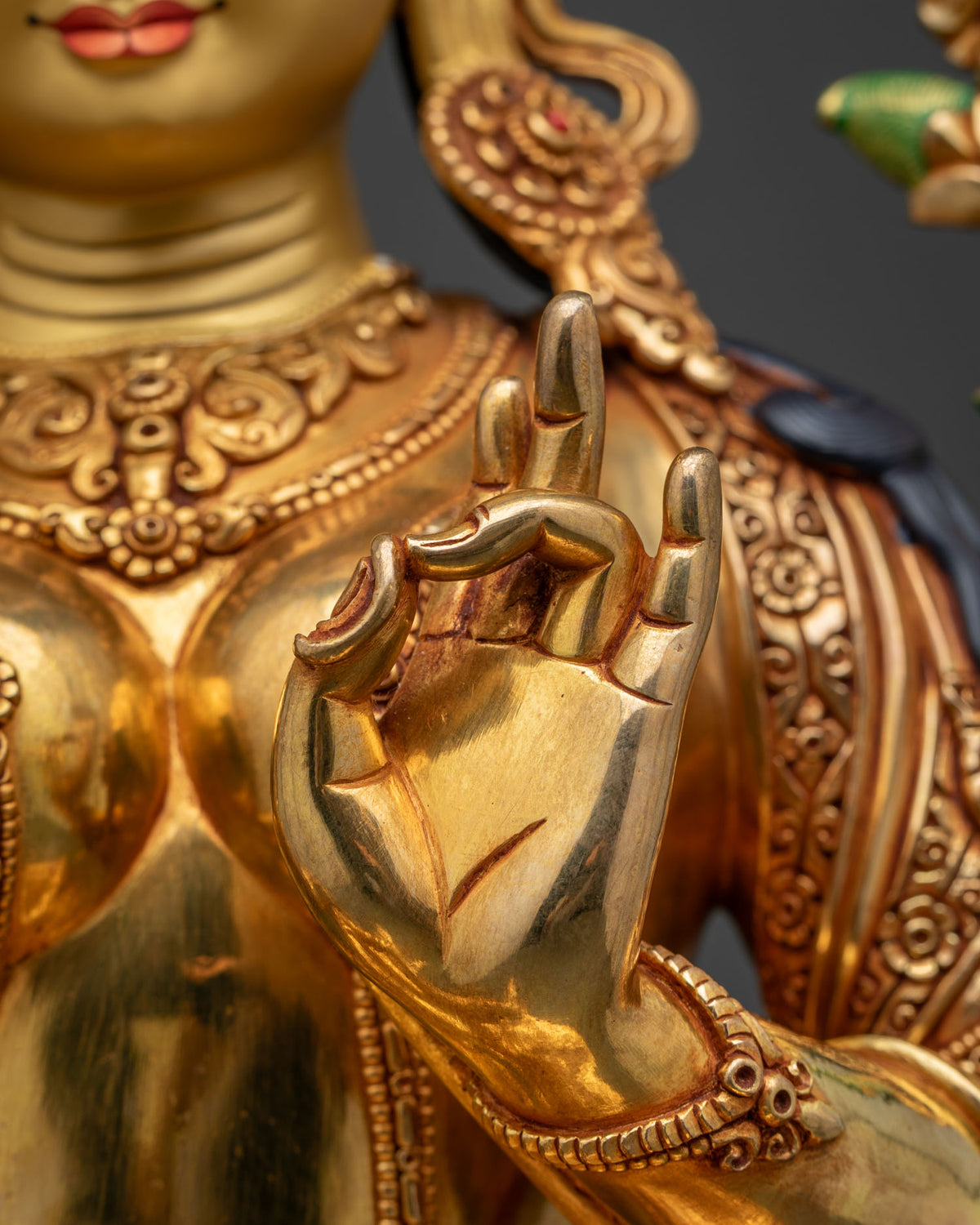 Hand-Carved Green Tara Figurine | Embodiment of Swift Protection
