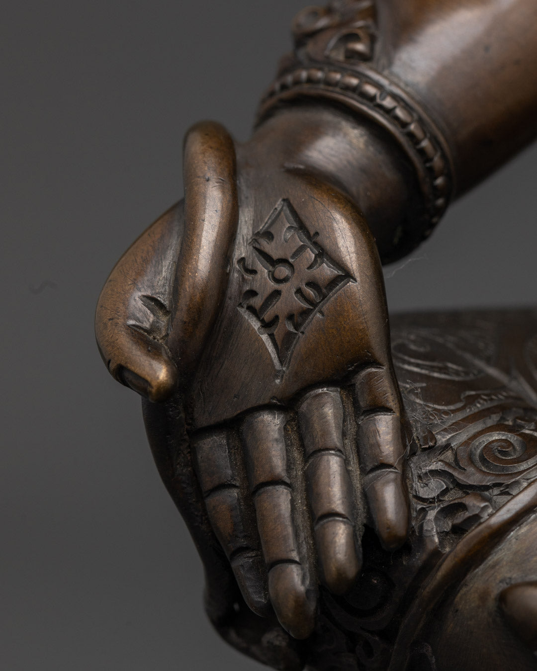 Oxidized Green Tara Statue | Copper Buddhist Idol