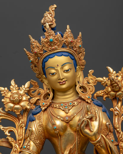 Green Tara Statue | Sacred Art for Healing