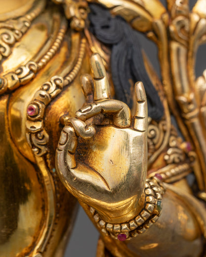 Handcrafted Green Tara Statue | Mother of Compassion