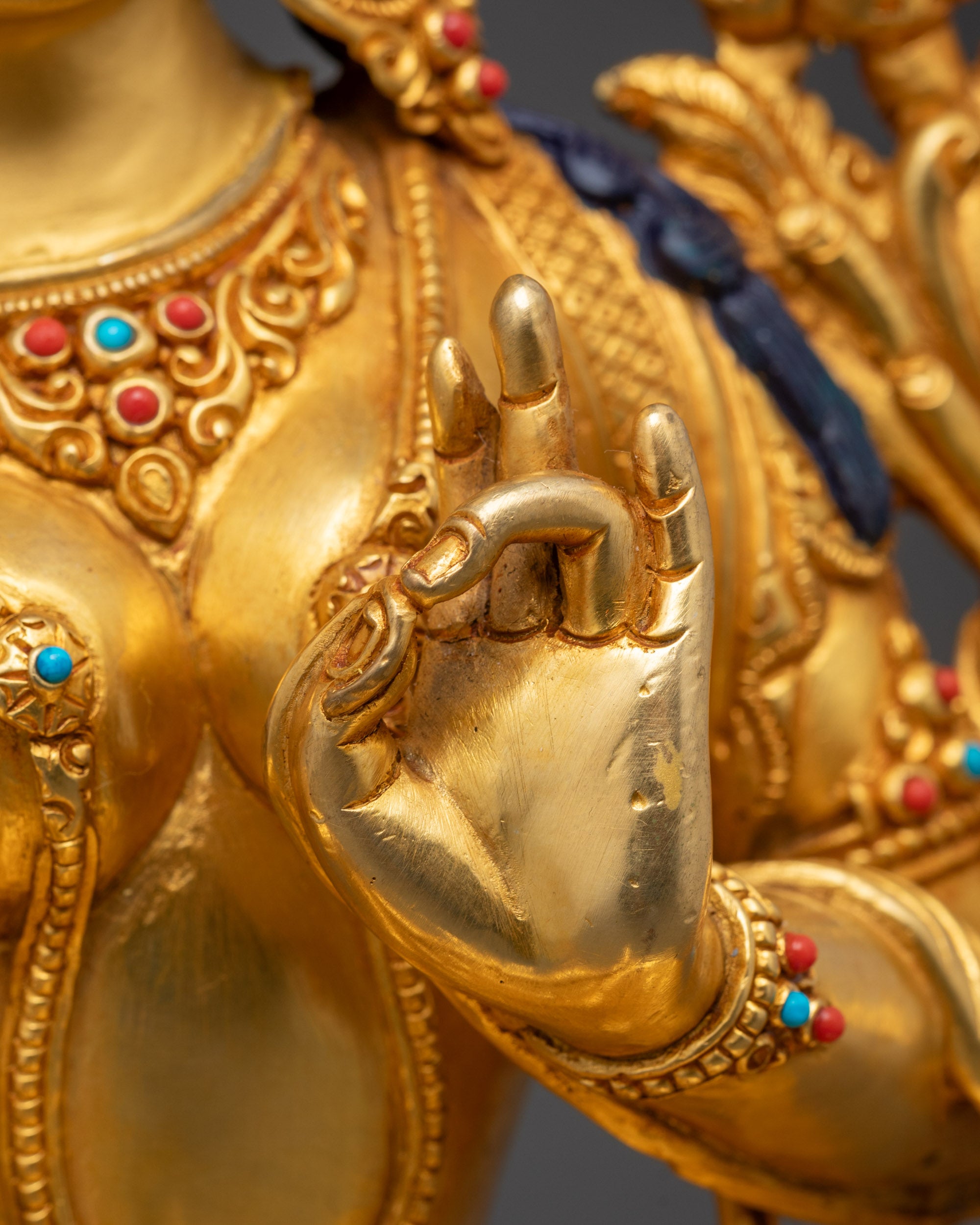 Premium Hand-Carved Green Tara Statue from Nepal