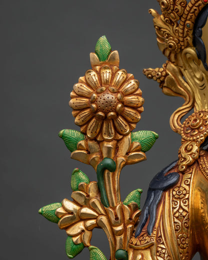 Hand-Carved Green Tara Figurine | Embodiment of Swift Protection