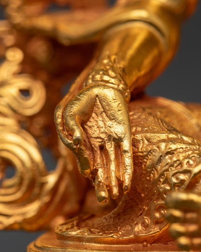 Green Tara Statue Machine-Made with Fine Detailing