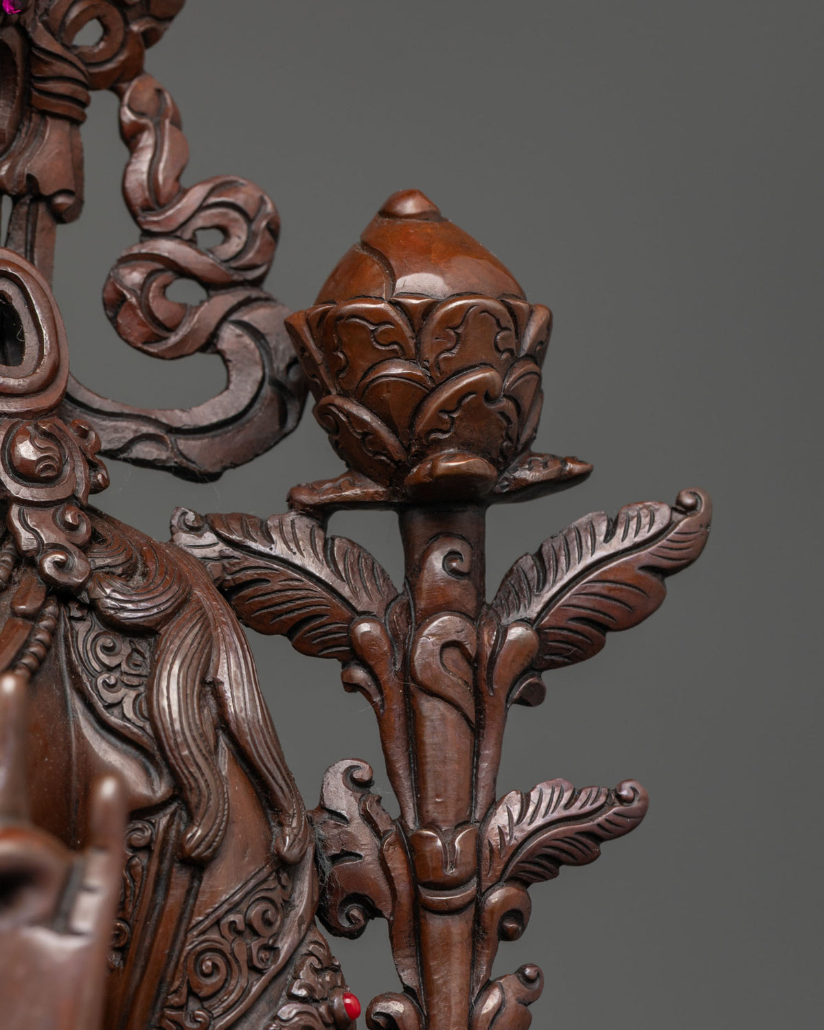 Hand-Painted Oxidized Green Tara Statue