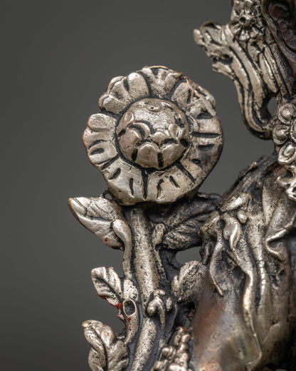 Green Tara Copper Statue In Oxidized Finish | Tibetan Buddhist Figurine
