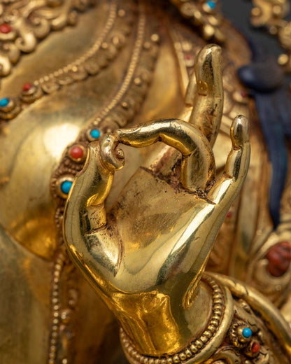 Green Tara Bodhisattva Statue | Sacred Tibetan Sculpture