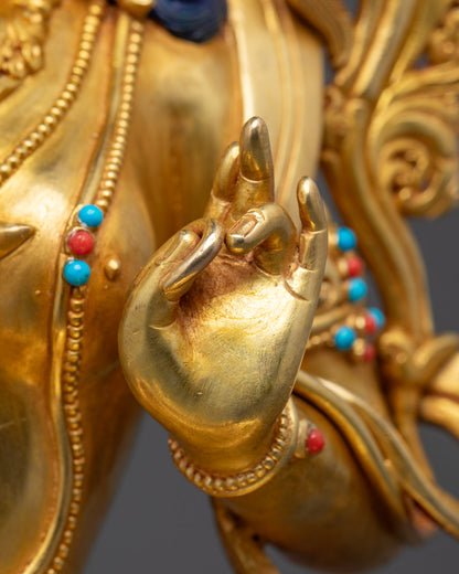 Exquisite Green Tara Buddha Statue
